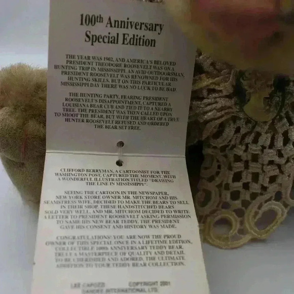 🔴🤎💥TEDDY BEAR TEDDY'S TEDDY 100TH ANNIVERSARY LIMITED EDITION  - Picture 7 of 9
